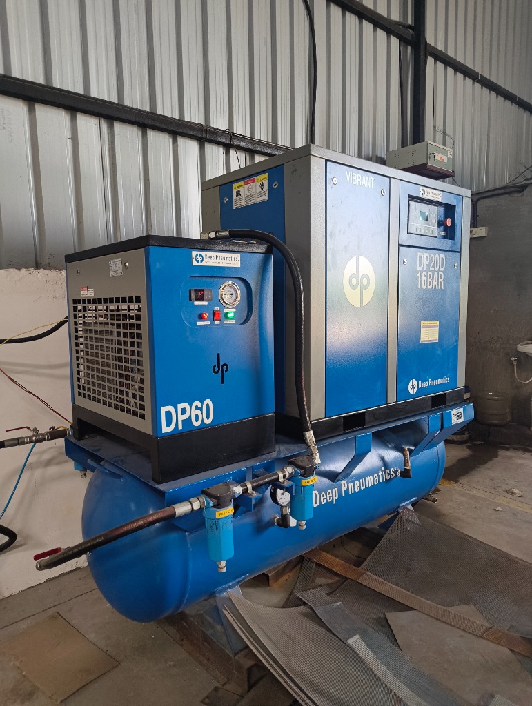 Deep Pneumatics 16-Bar Laser Cutting Screw Compressor System