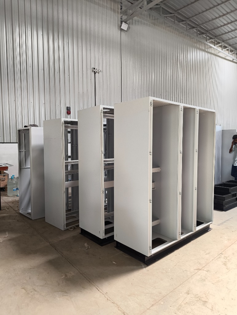 Modular Enclosure Suites Production Lineup on Assembly Floor